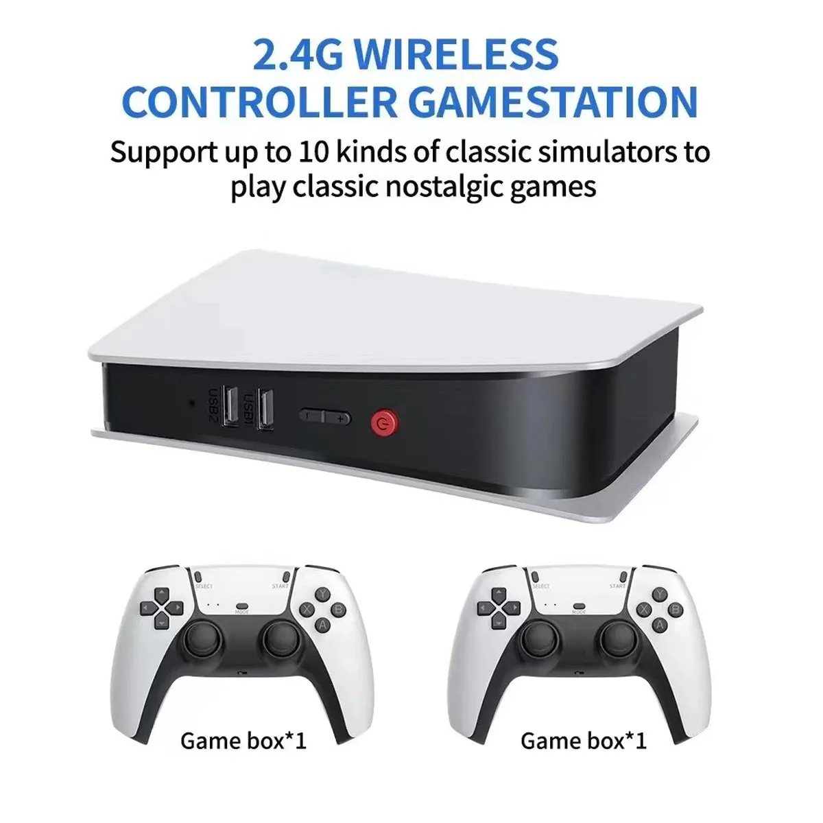 2.4G Wireless Game Controller WIth 4K  Retro Game Box