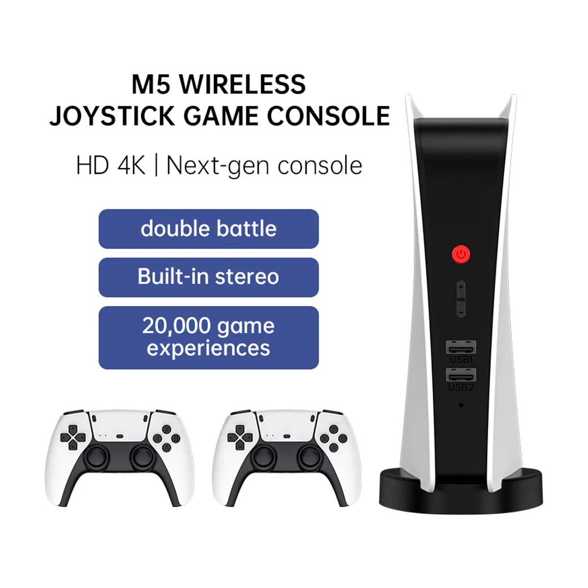 2.4G Wireless Game Controller WIth 4K  Retro Game Box