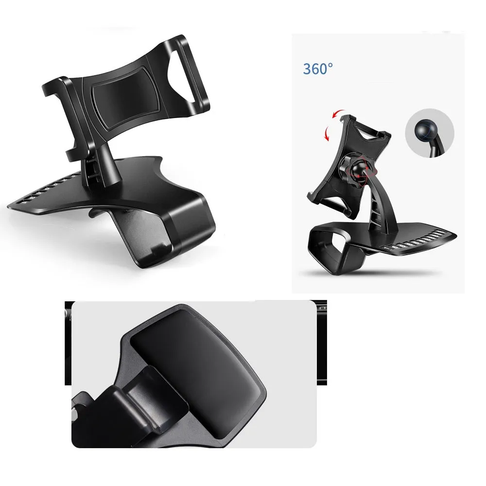 3 in 1 Car GPS Smartphone Holder: Dashboard / Visor Clamp   AC Grid Clip for Weimei Force X - Black