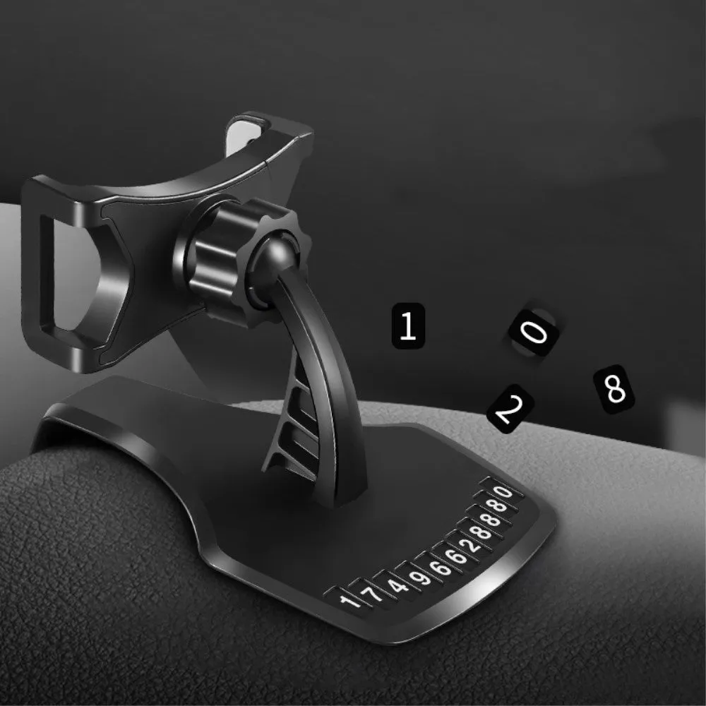 3 in 1 Car GPS Smartphone Holder: Dashboard / Visor Clamp   AC Grid Clip for Weimei Force X - Black