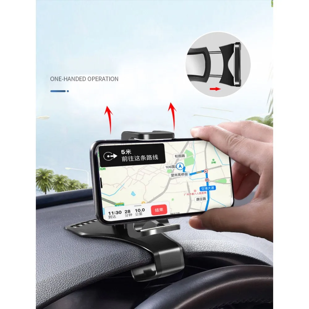 3 in 1 Car GPS Smartphone Holder: Dashboard / Visor Clamp   AC Grid Clip for ZTE Blade Force - Black