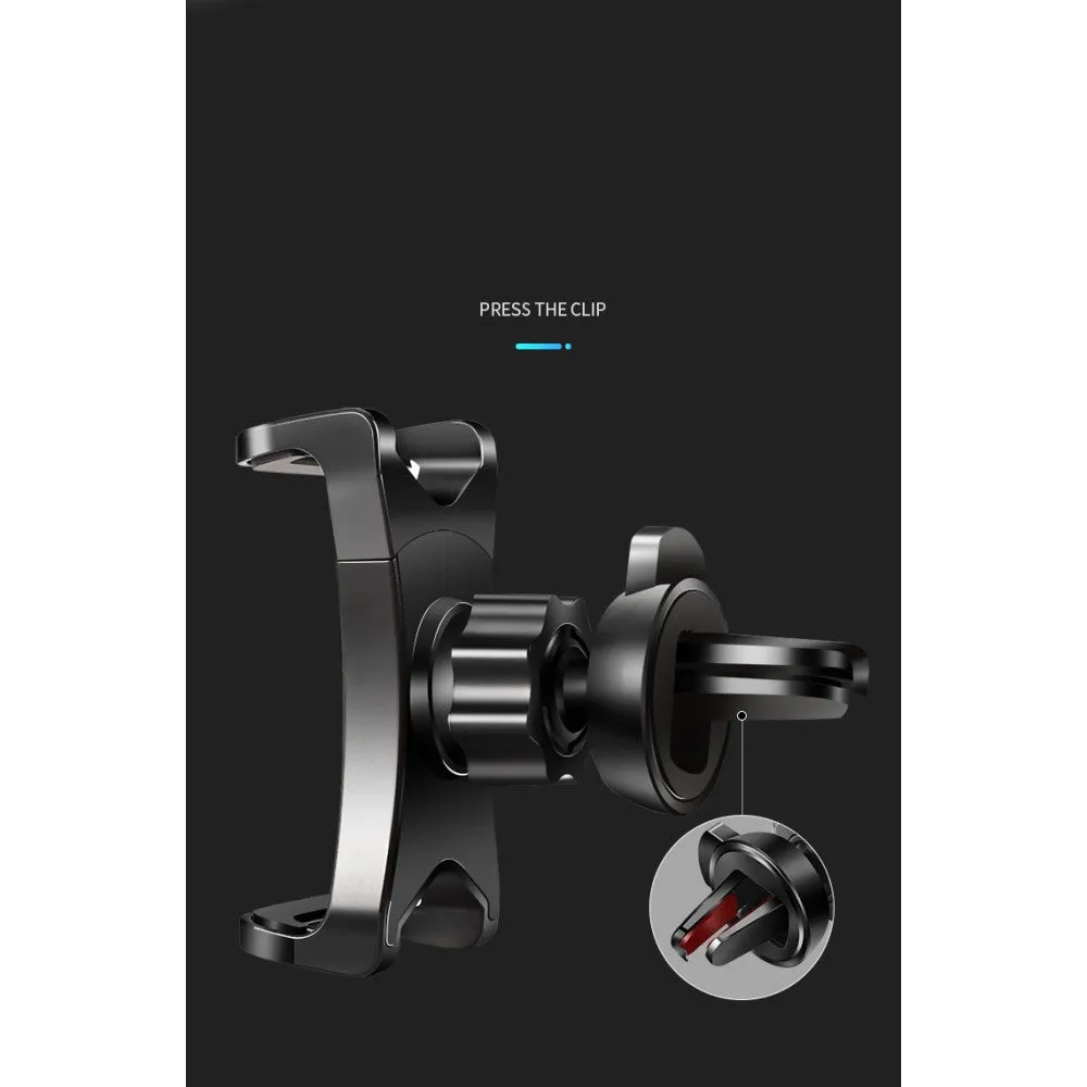 3 in 1 Car GPS Smartphone Holder: Dashboard / Visor Clamp   AC Grid Clip for ZTE Blade Force - Black