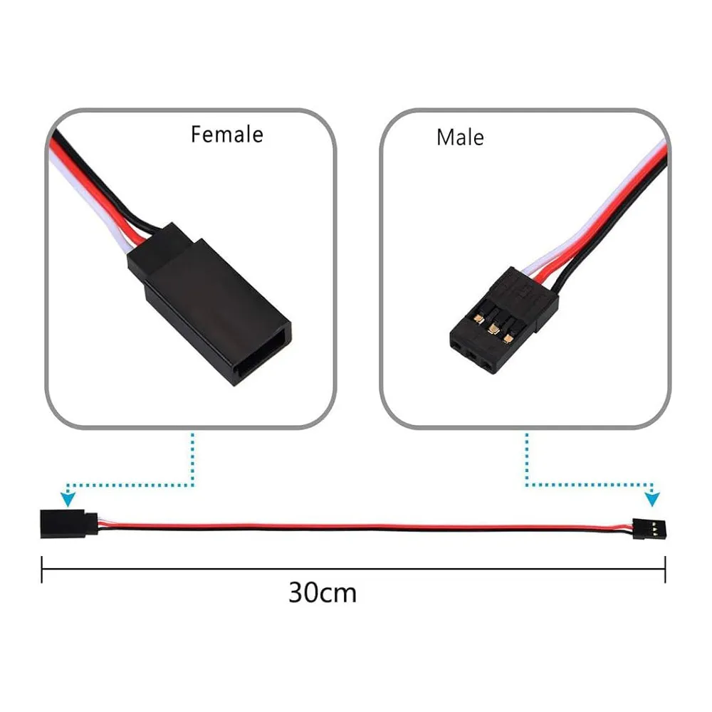 30CM JR Male To Futaba Female Plug Wire
