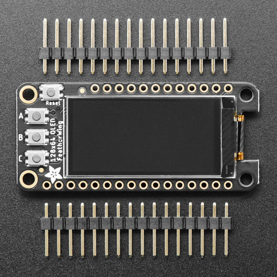 Adafruit FeatherWing OLED - 128x64 OLED Add-on For Feather