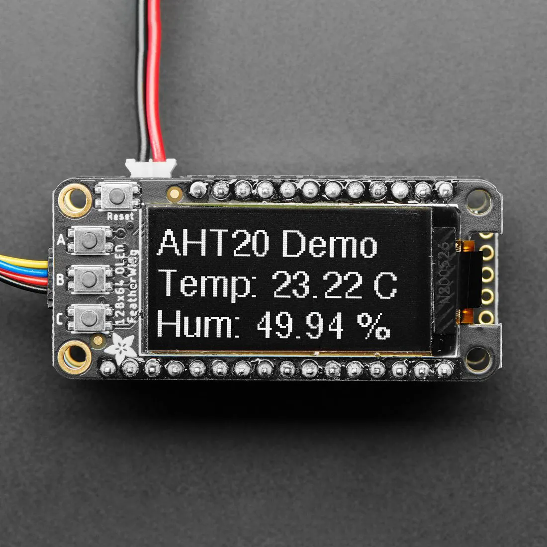 Adafruit FeatherWing OLED - 128x64 OLED Add-on For Feather