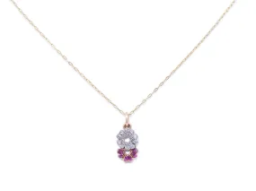 Antique Ruby and Diamond Pendant in 18K Gold