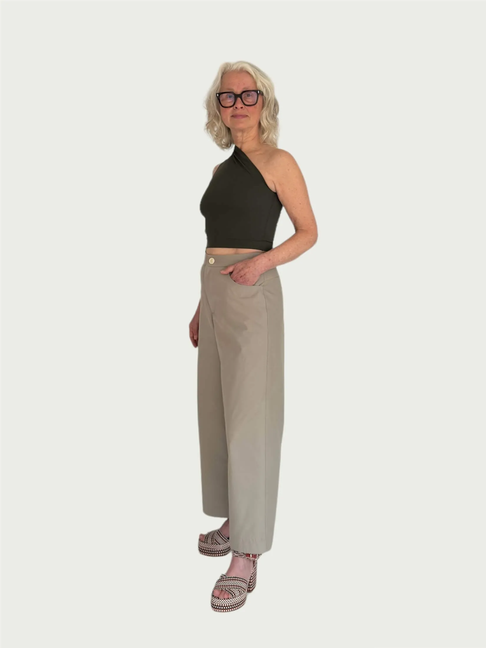 Asymmetrical Tank Top in Royal Fern