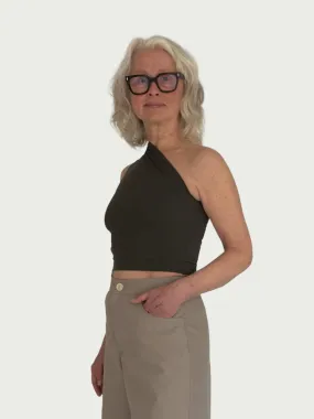 Asymmetrical Tank Top in Royal Fern