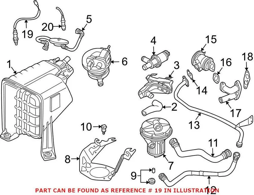 Audi VW Oxygen Sensor – Front (Cyl 6-8) 1K0998262H