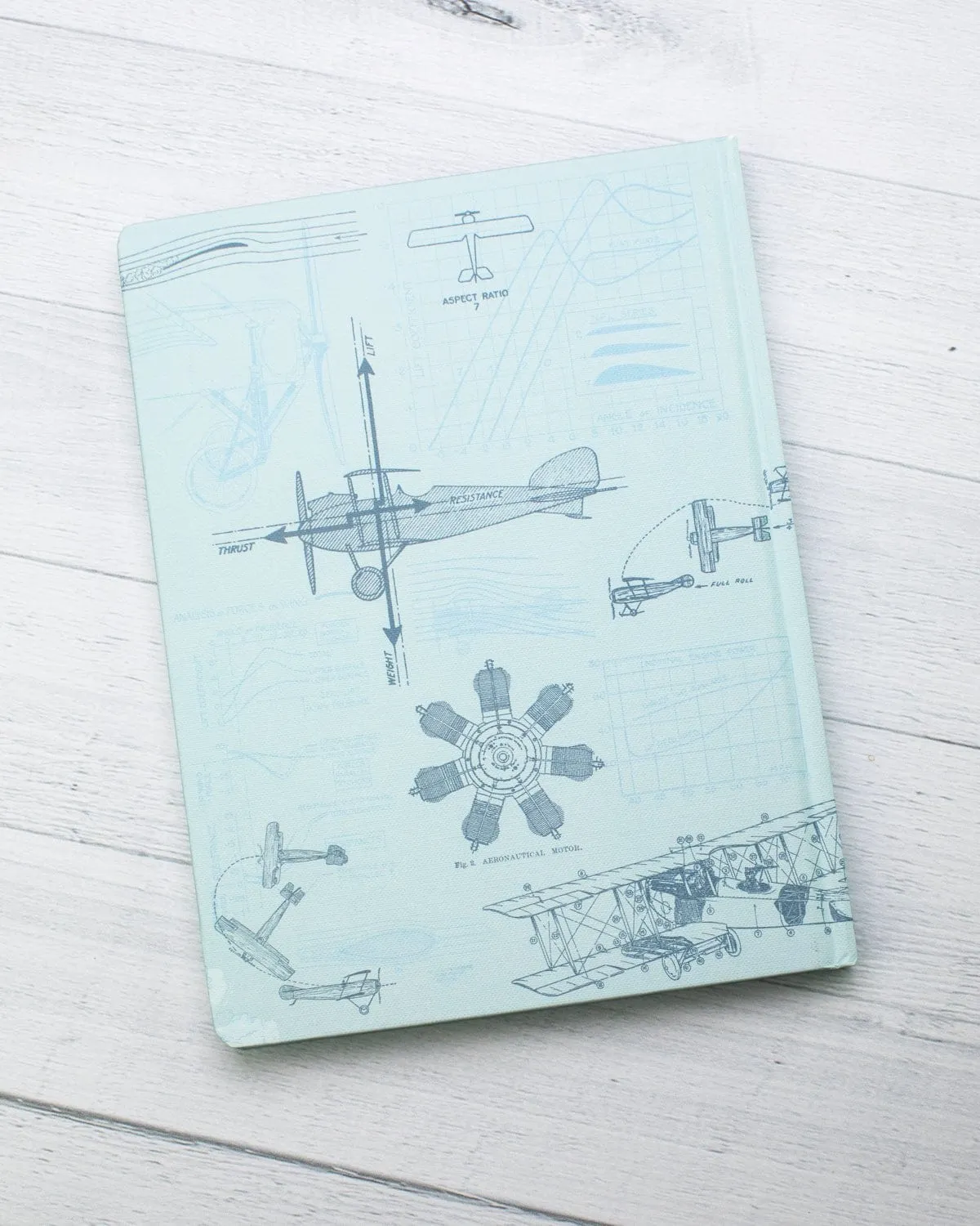 Aviation Early Flight Hardcover Notebook - Dot Grid