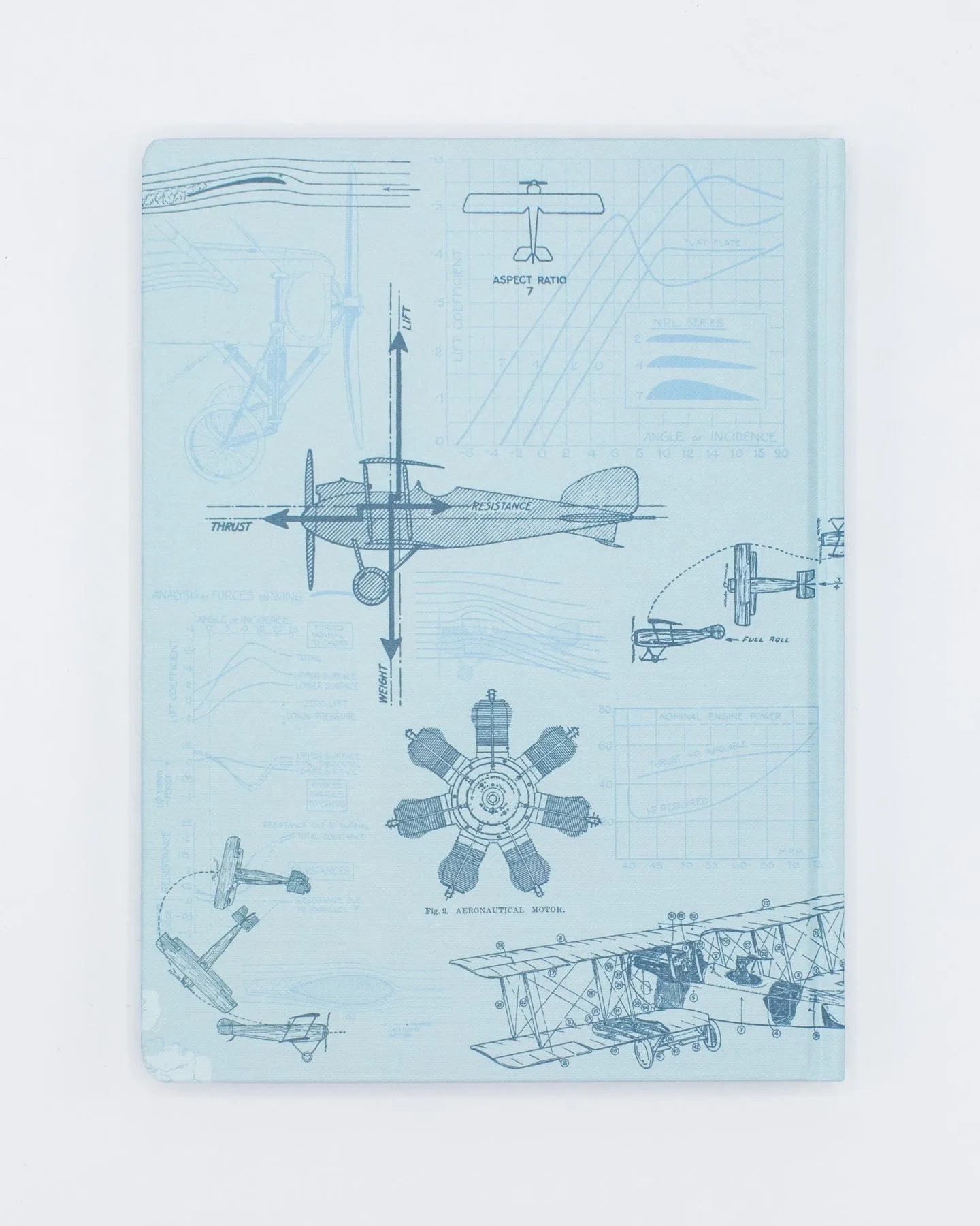 Aviation Early Flight Hardcover Notebook - Dot Grid