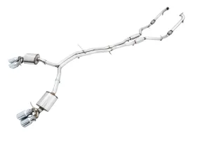 AWE Touring Edition Exhaust for Audi B9 S5 Coupe - Chrome Silver 90mm Tips