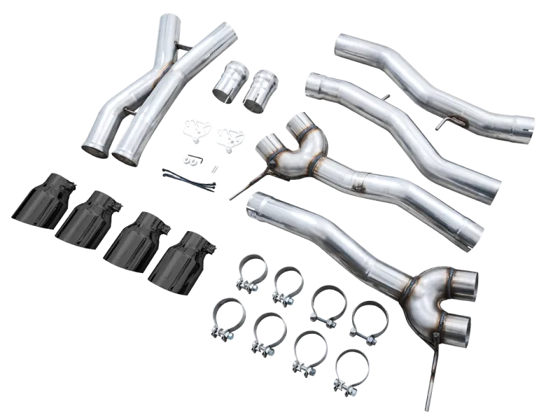 AWE Track Edition Catback Exhaust for BMW G8X M3/M4 - Diamond Black Tips