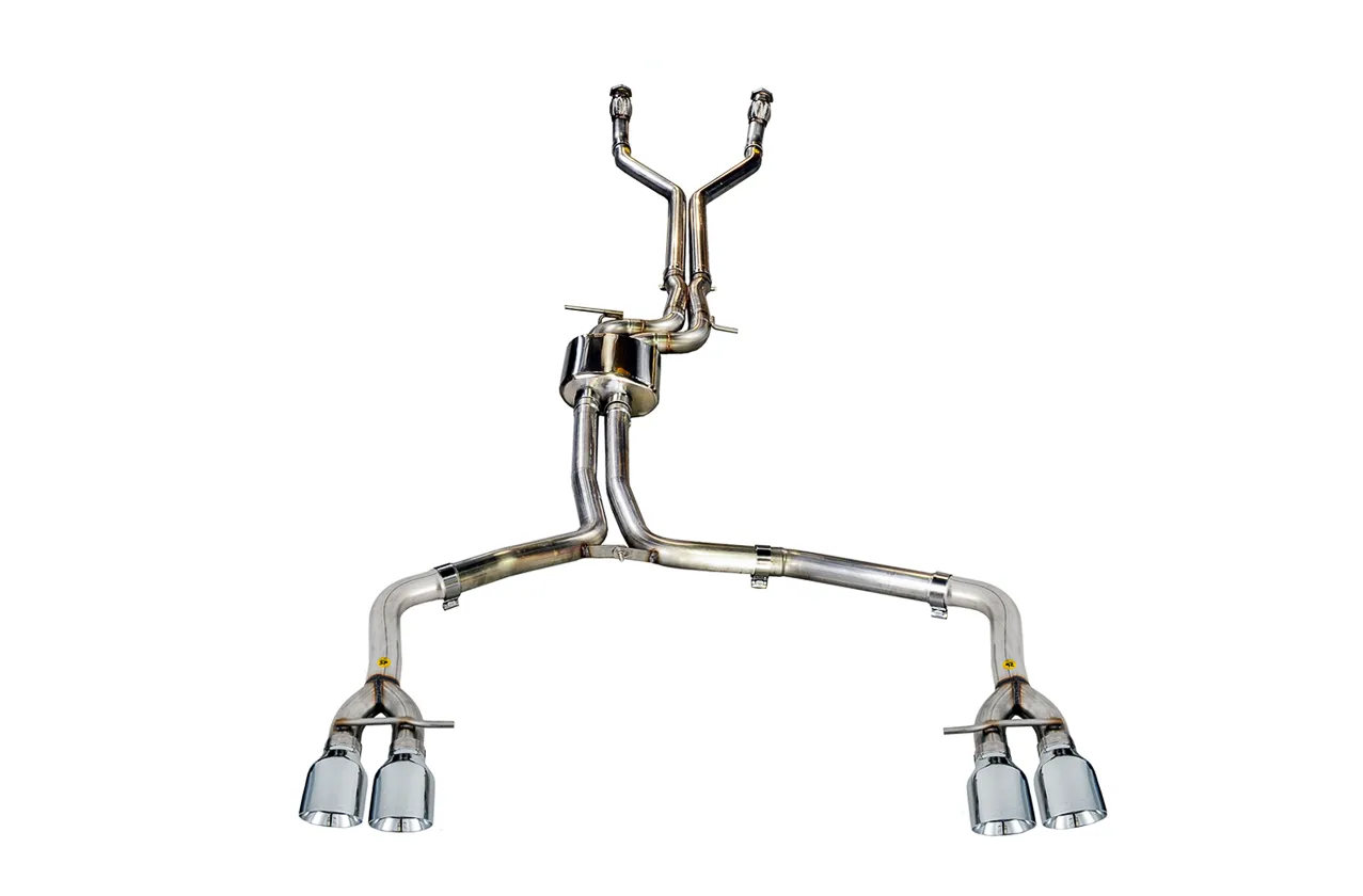 AWE Track Edition Exhaust for Audi C7 S6 4.0T - Chrome Silver Tips