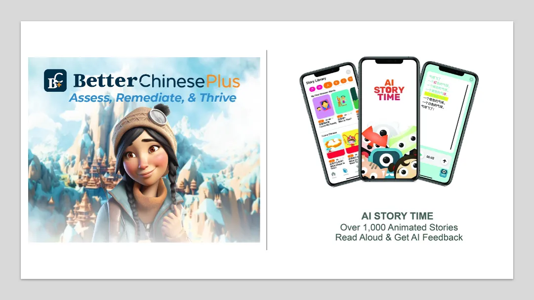 Better Chinese Plus: My First Chinese Reader ( optional   AI STORY TIME)  - month/year