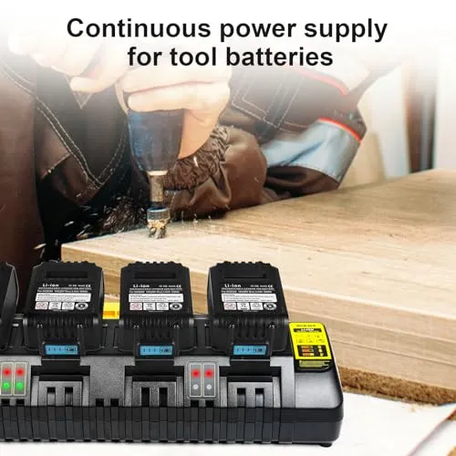 Bslite Battery Charger Station Replacement for Dewalt Battery Charger DCB102 Comaptible with Dewalt 12V/20V Max Battery(Yellow)