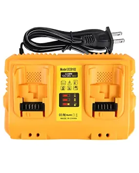 Bslite Battery Charger Station Replacement for Dewalt Battery Charger DCB102 Comaptible with Dewalt 12V/20V Max Battery(Yellow)