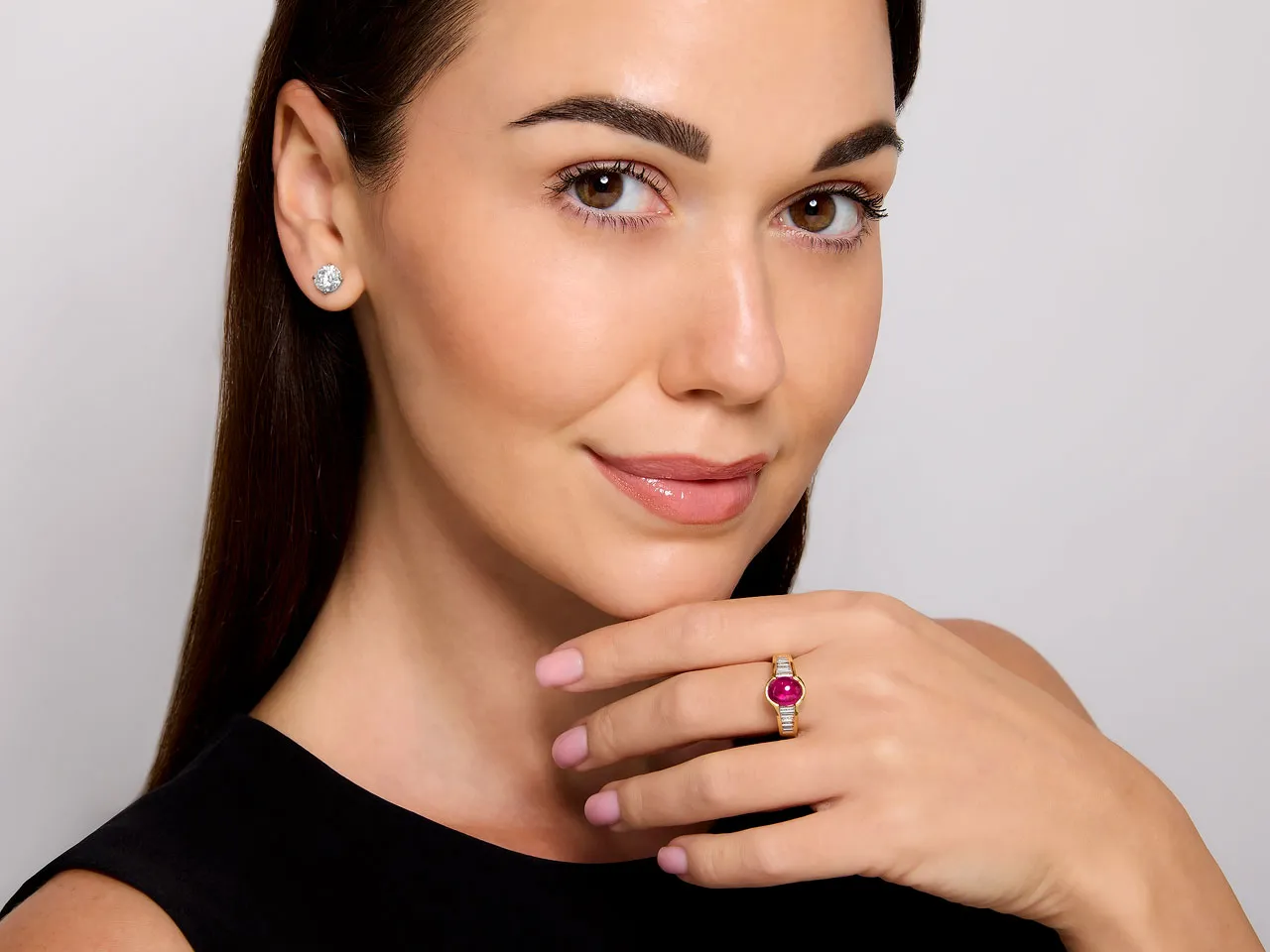 Burma Ruby and Diamond Ring in 18K