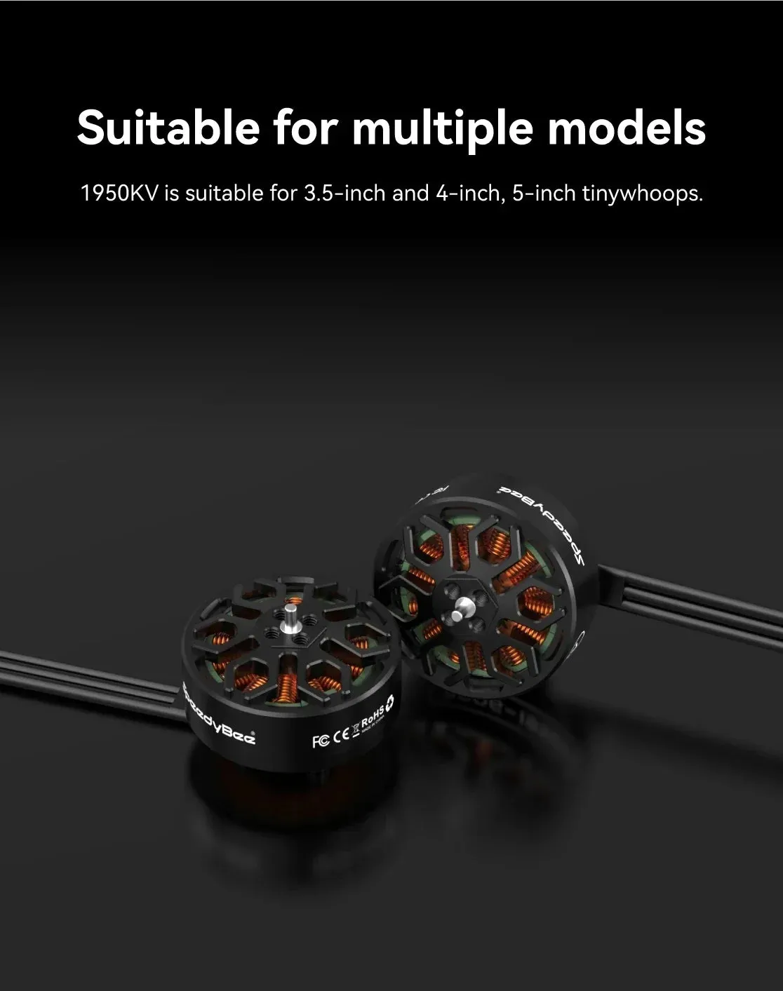 Compatible 2006-1950KV Brushless Motor for 3.5-Inch FPV Cinewhoop Drones