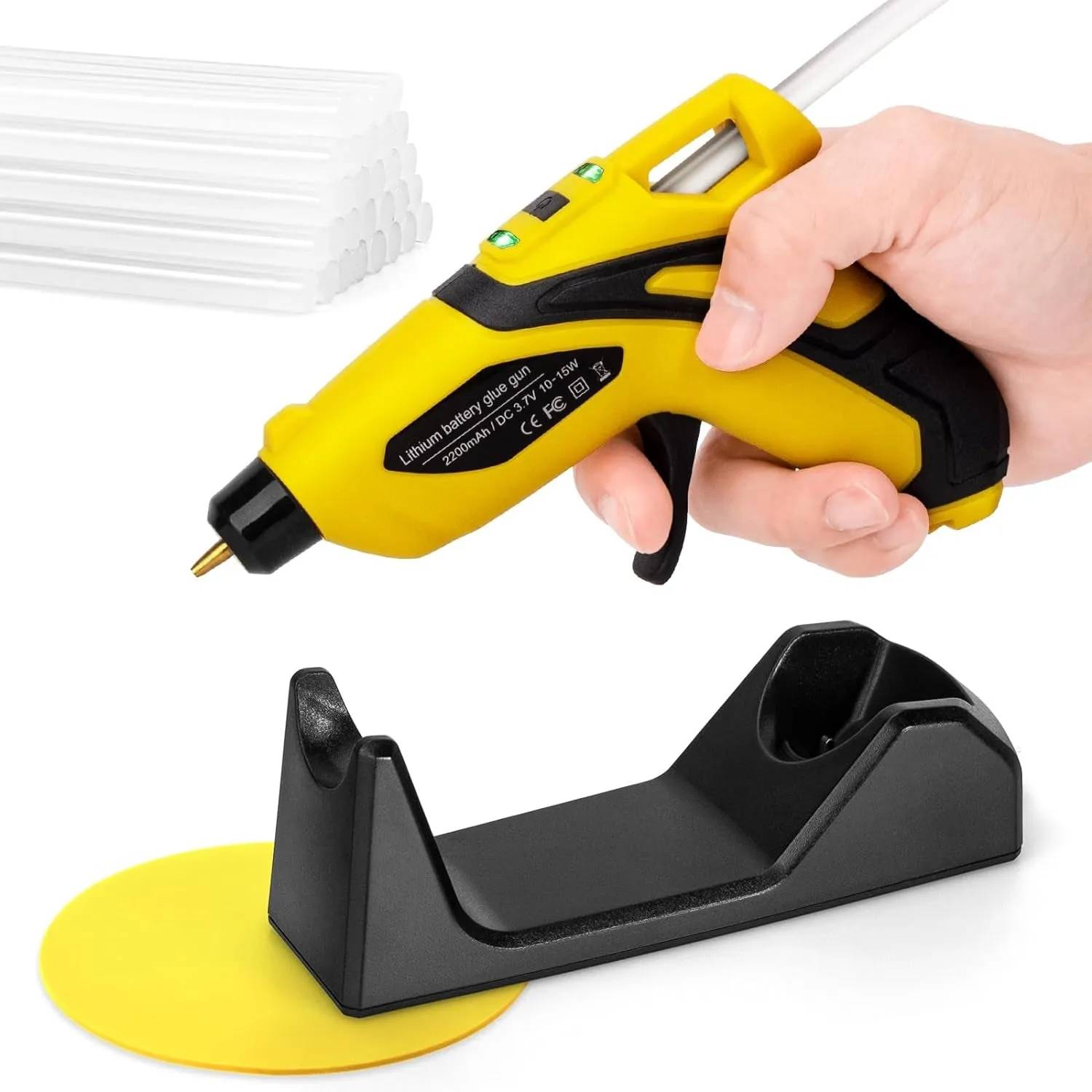 Cordless Hot Glue Gun,Fast Preheating Gun Kit with 30 Pcs Sticks,Usb Rechargeable Melt Tools for Quick Home Repairs, Arts, Crafts, DIY and Festival Decorations