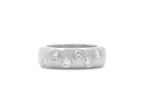 Diamond Band in 18K White Gold