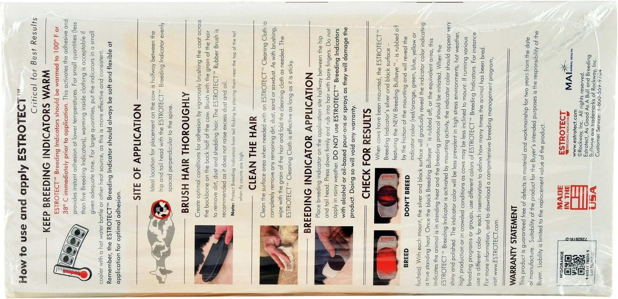 ESTROTECT Cattle Breeding Indicator, 50 pk