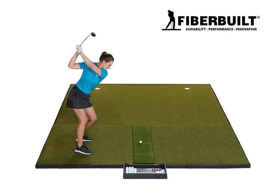 Fiberbuilt Grass Series Center-Hitting Combo Golf Mat