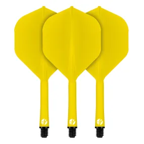 Flight Deck Yellow One Piece Dart Flight and Shaft System by Shot