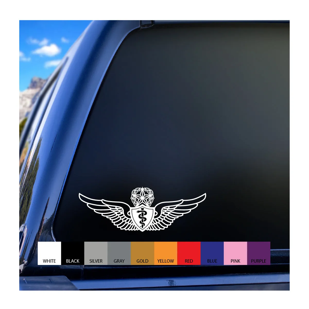 Flight Surgeon Wings Vinyl Decal