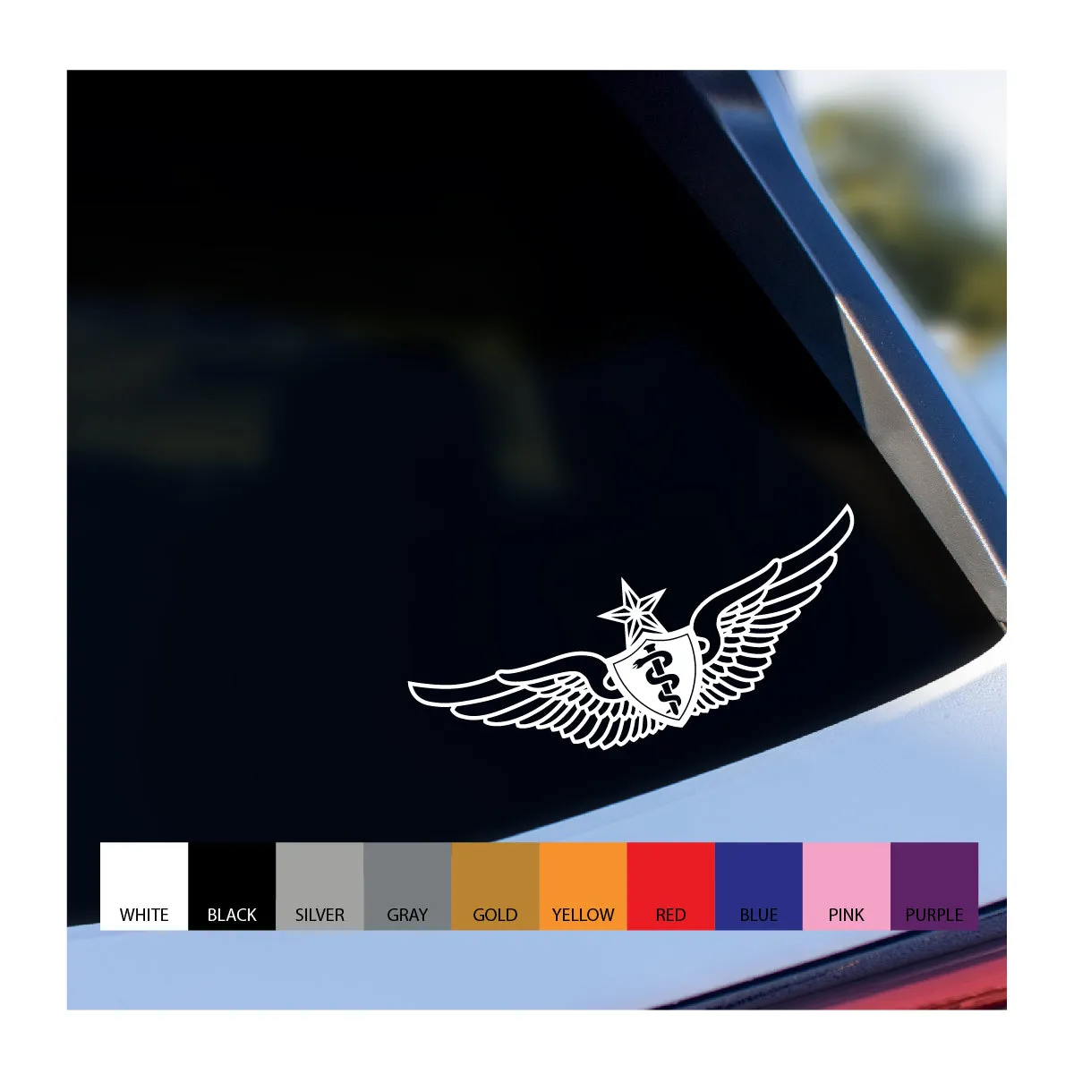 Flight Surgeon Wings Vinyl Decal
