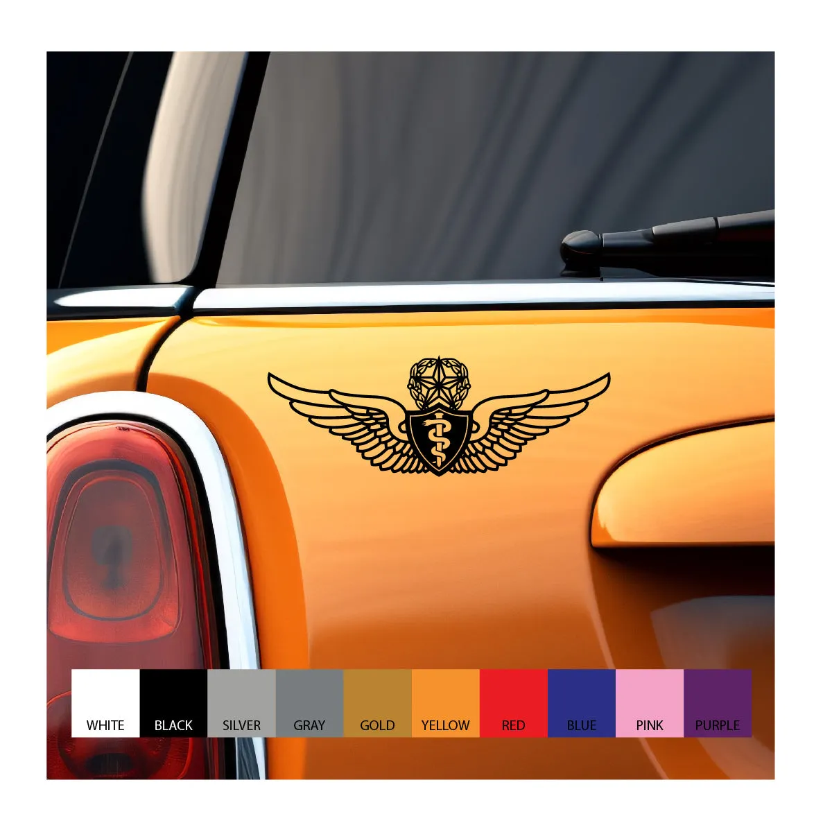 Flight Surgeon Wings Vinyl Decal