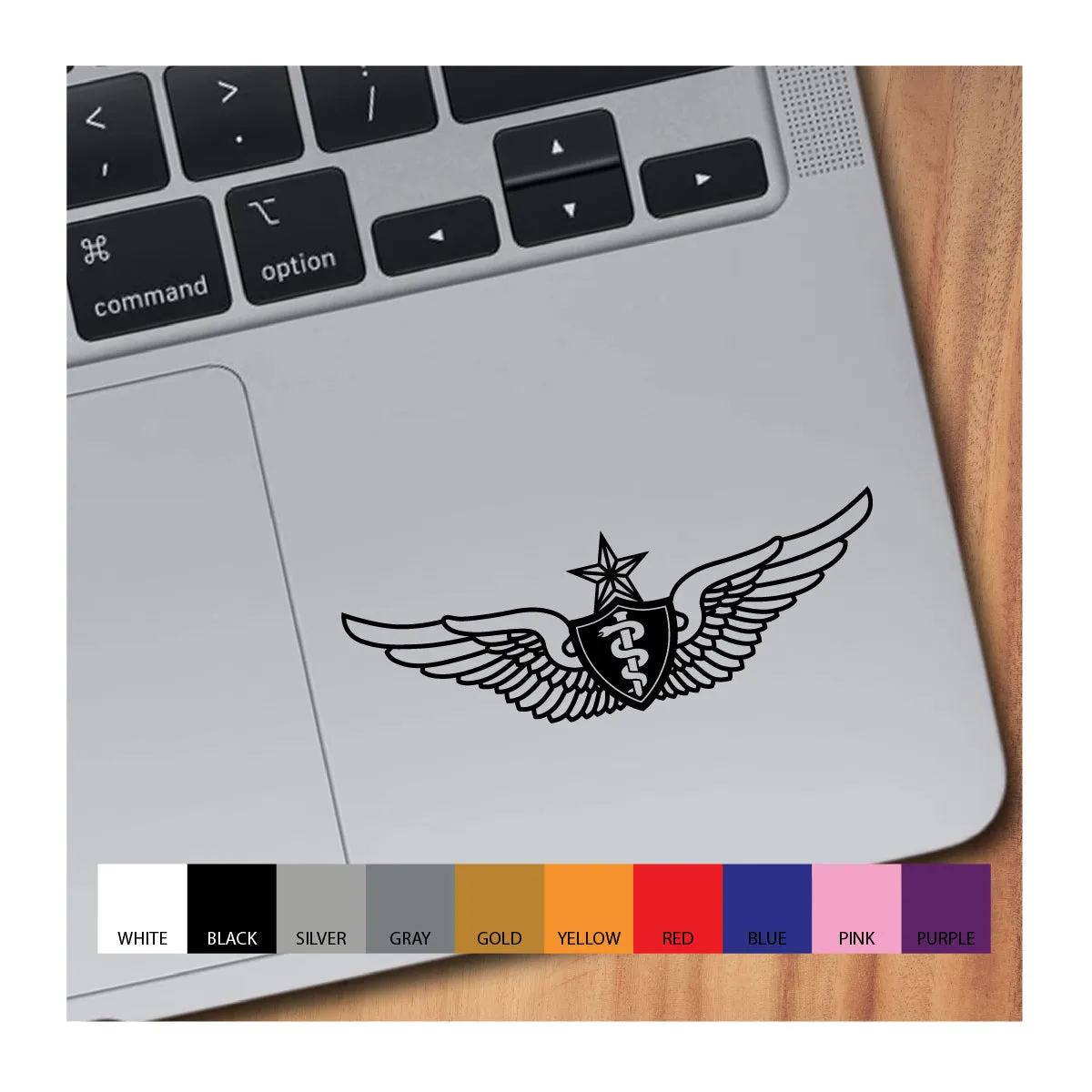 Flight Surgeon Wings Vinyl Decal