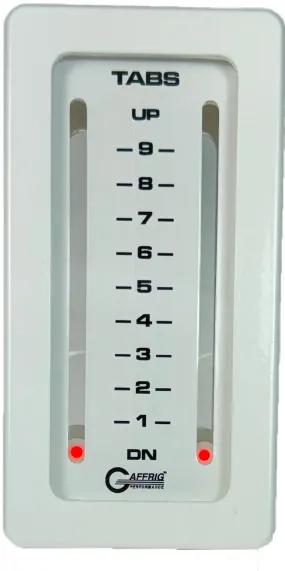 GAFFRIG PART #203 MECHANICAL INDICATOR 2 TABS - WHITE CARD