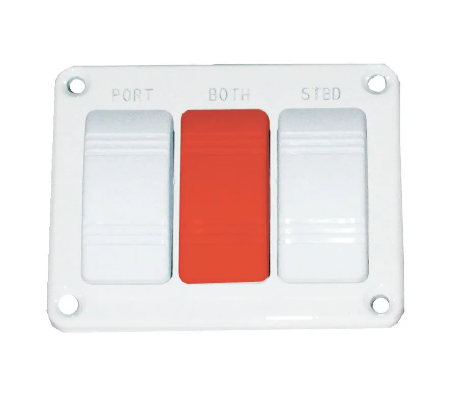 GAFFRIG PART #266 PANEL - 2 TABS 1 OVERRIDE - SWITCHES W/RED OVERRIDE