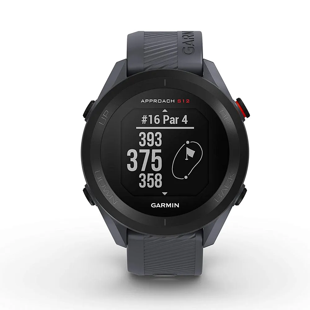 Garmin Approach S12 42k  Preloaded Courses Easy-to-Use GPS Golf Granite Blue Watch - 010-02472-01