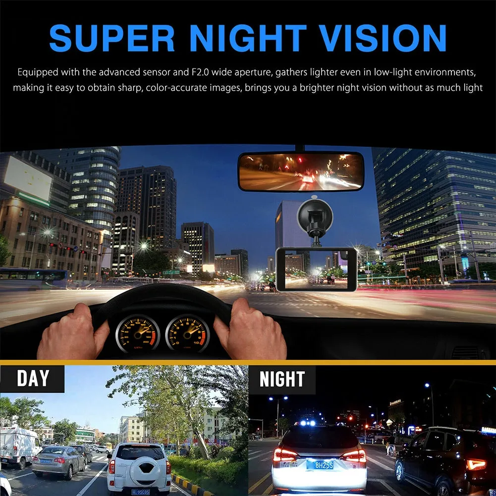 H17 4-inch Touch-screen Car Dash Cam Super Night Vision Full HD