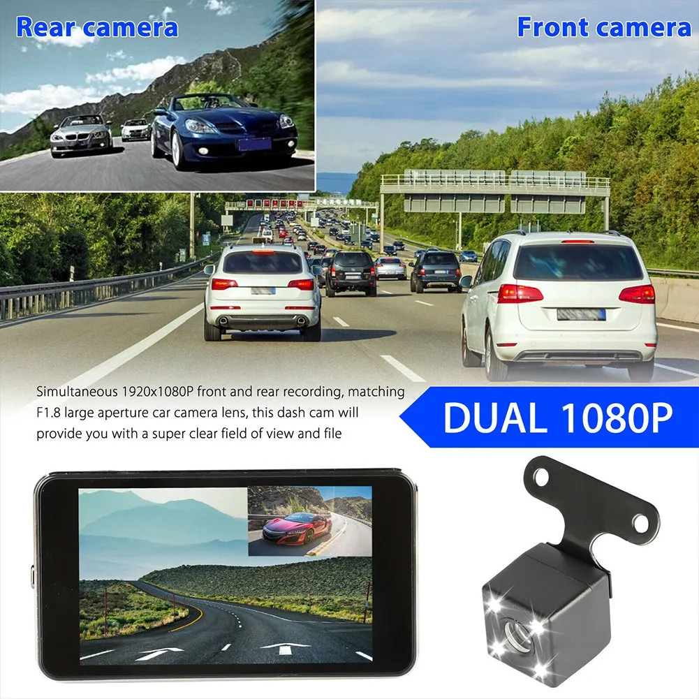 H17 4-inch Touch-screen Car Dash Cam Super Night Vision Full HD
