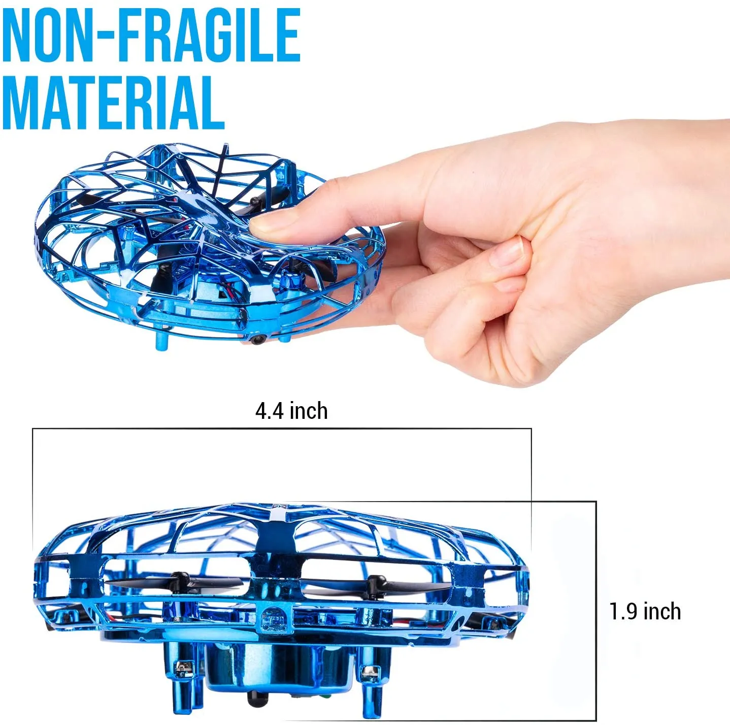 Hand Operated Mini Drone, Quad Induction Levitation UFO