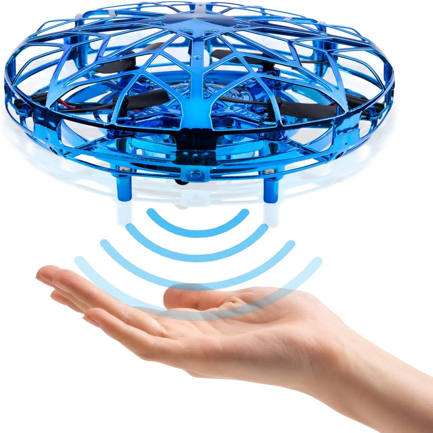 Hand Operated Mini Drone, Quad Induction Levitation UFO
