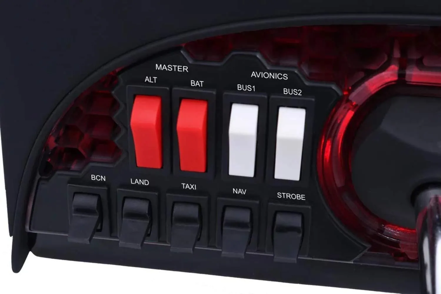 Honeycomb Alpha Flight Controls Yoke and Switch Panel