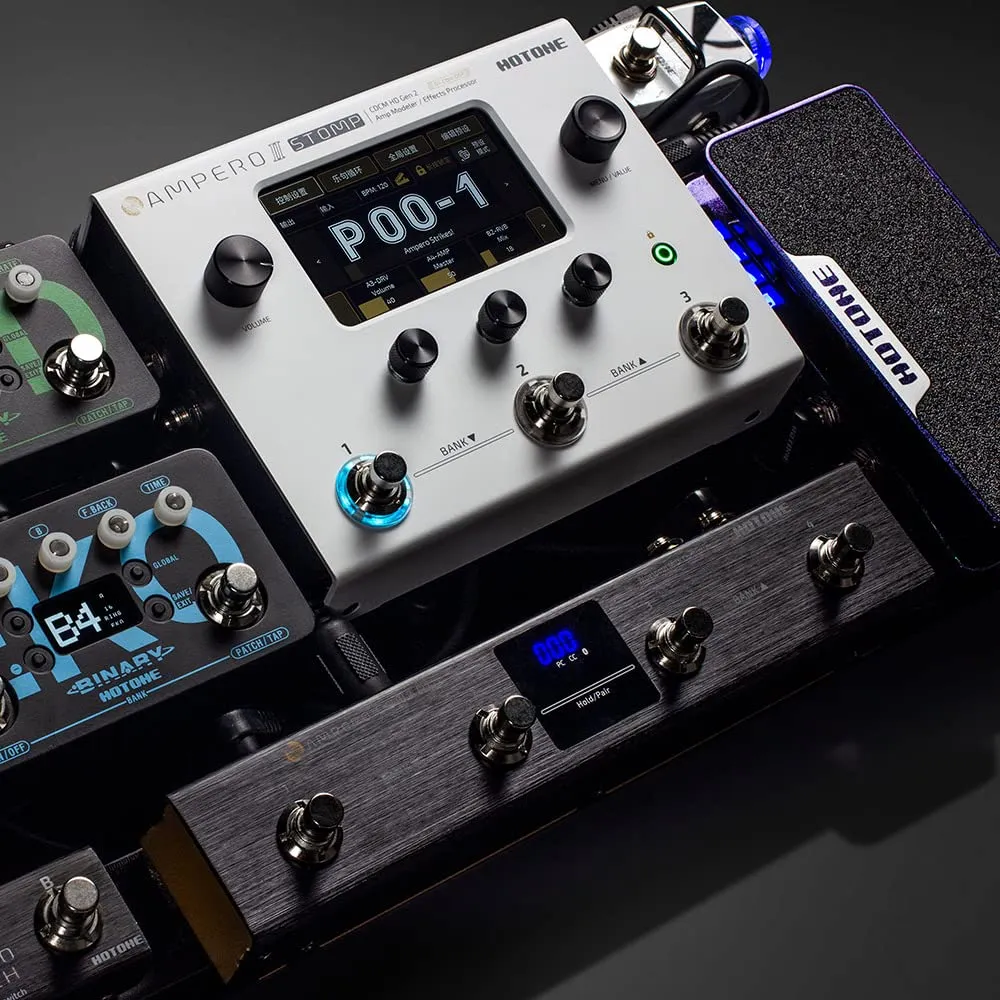 Hotone Ampero II Stomp Multi Effects Processor with Amp Modeling & IR Simulators
