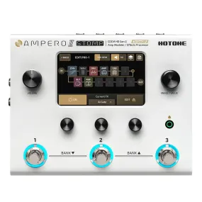 Hotone Ampero II Stomp Multi Effects Processor with Amp Modeling & IR Simulators