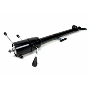 ididit Retrofit Steering Column - Tilt - Column Shift - Hazard/Turn Signal - Steel - Black Powder Coat - Power Steering Box