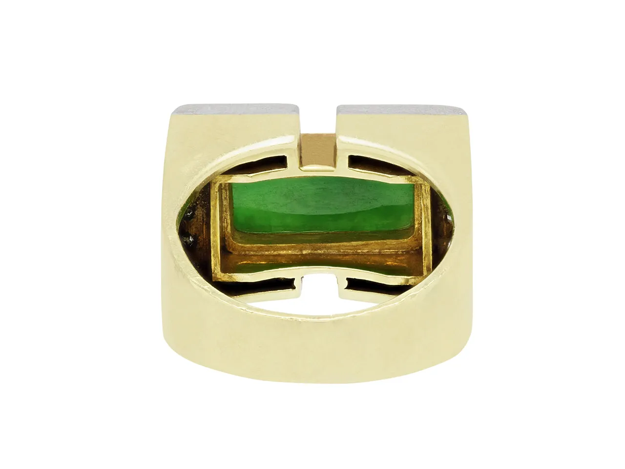 Jade and Diamond Ring in 18K
