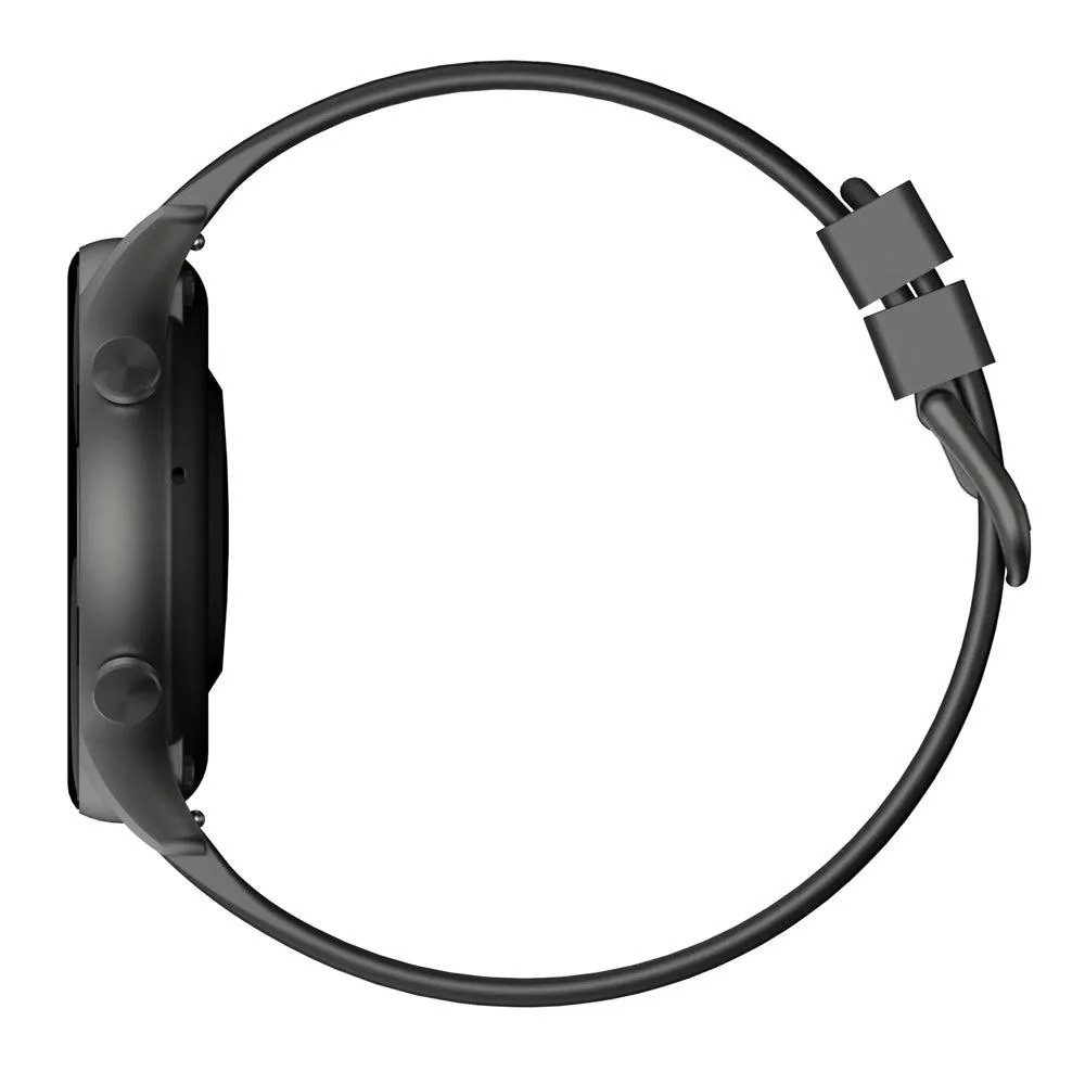 kieslect Kr Smart Watch Black Metal Case With Black Strap