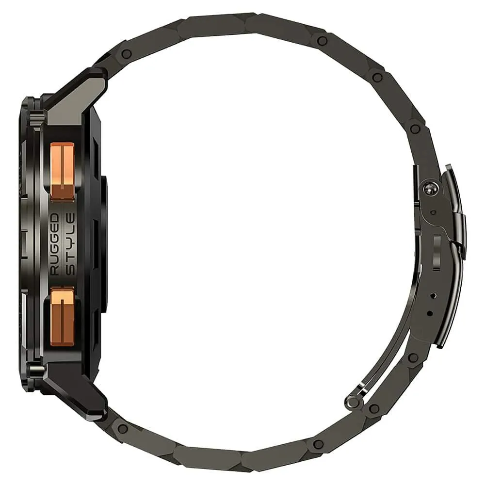 Kospet Tank T2 Special Edition Smart Watch Black Metal Case With Stainless Steel Strap & Extra Silicon Strap