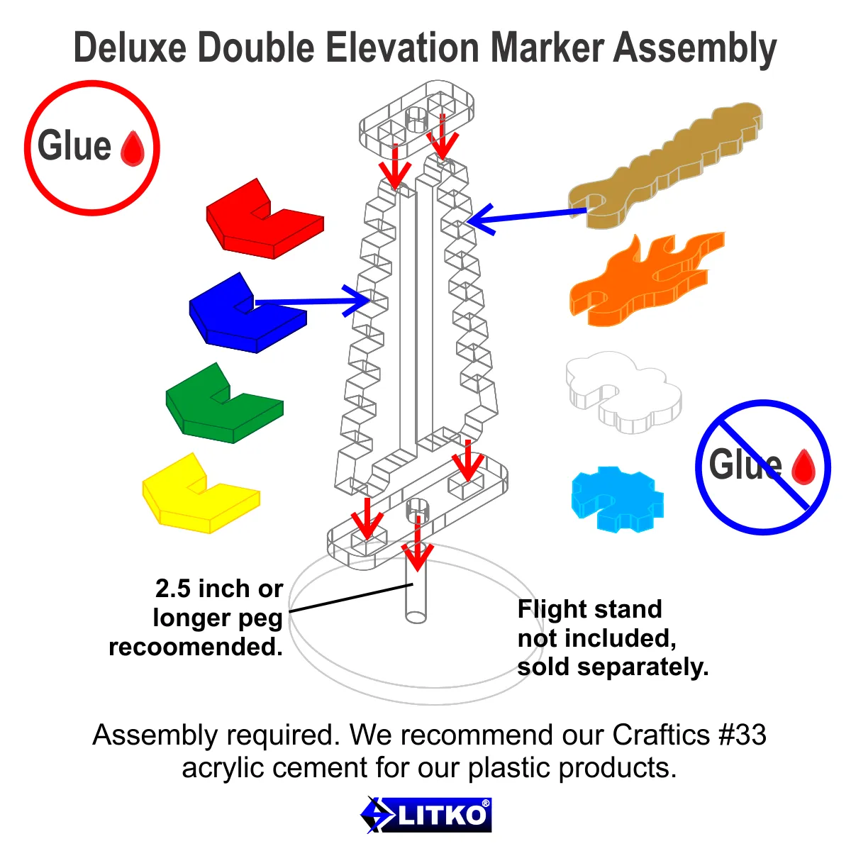 LITKO Deluxe Double Elevation Marker Accessory