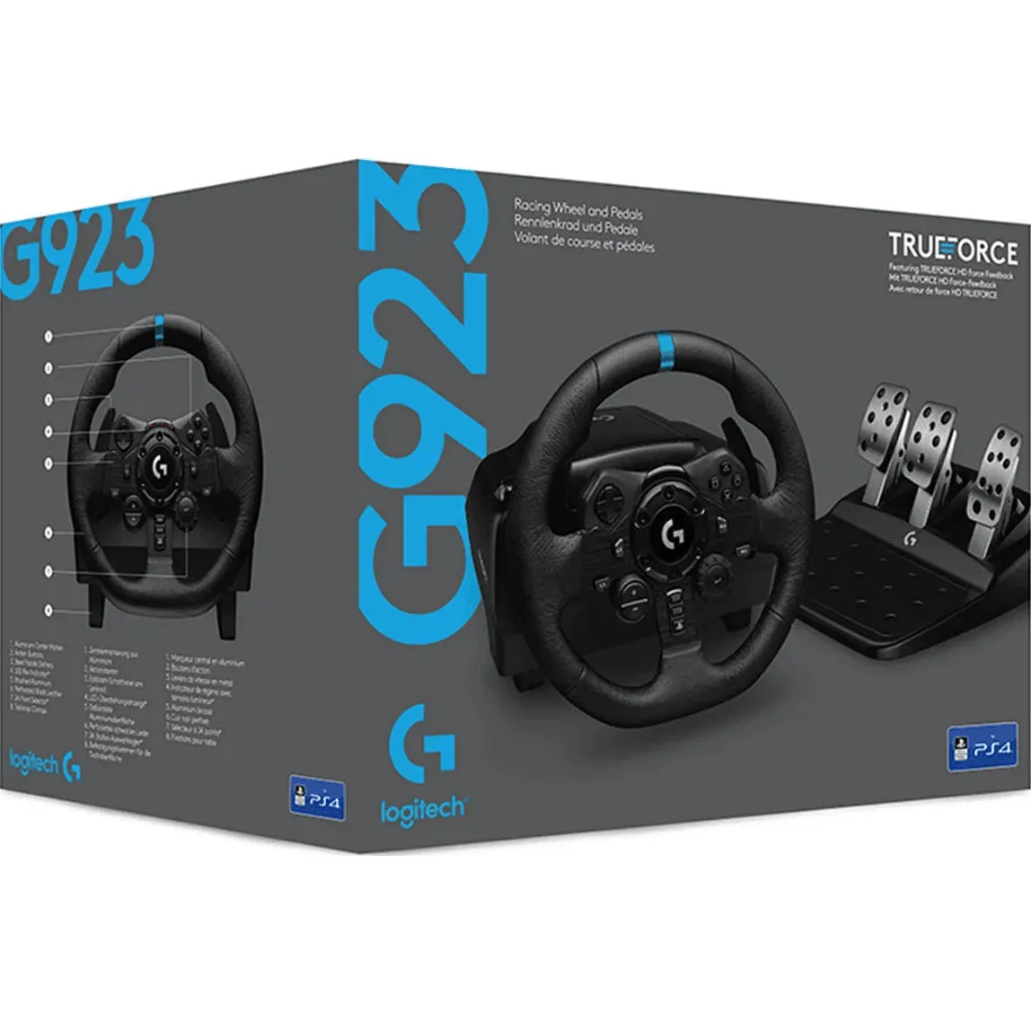 Logitech G923 TrueForce Racing Wheel and Pedals Sim PS5 PS4 PC