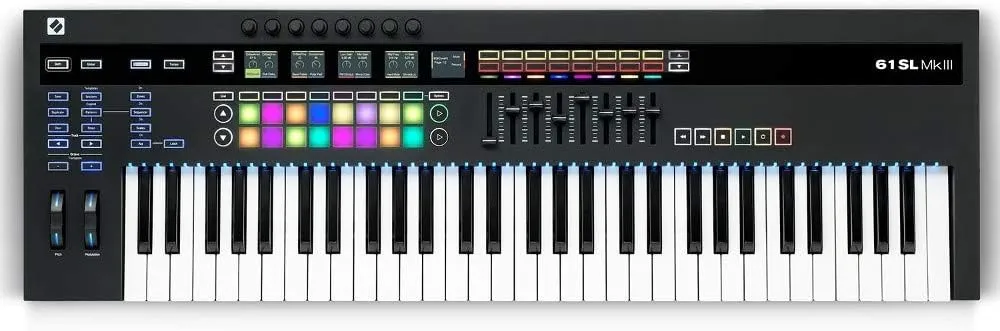 Novation 61SL-MK3 61-Key Keyboard Controller With Semi-Weighted Keys