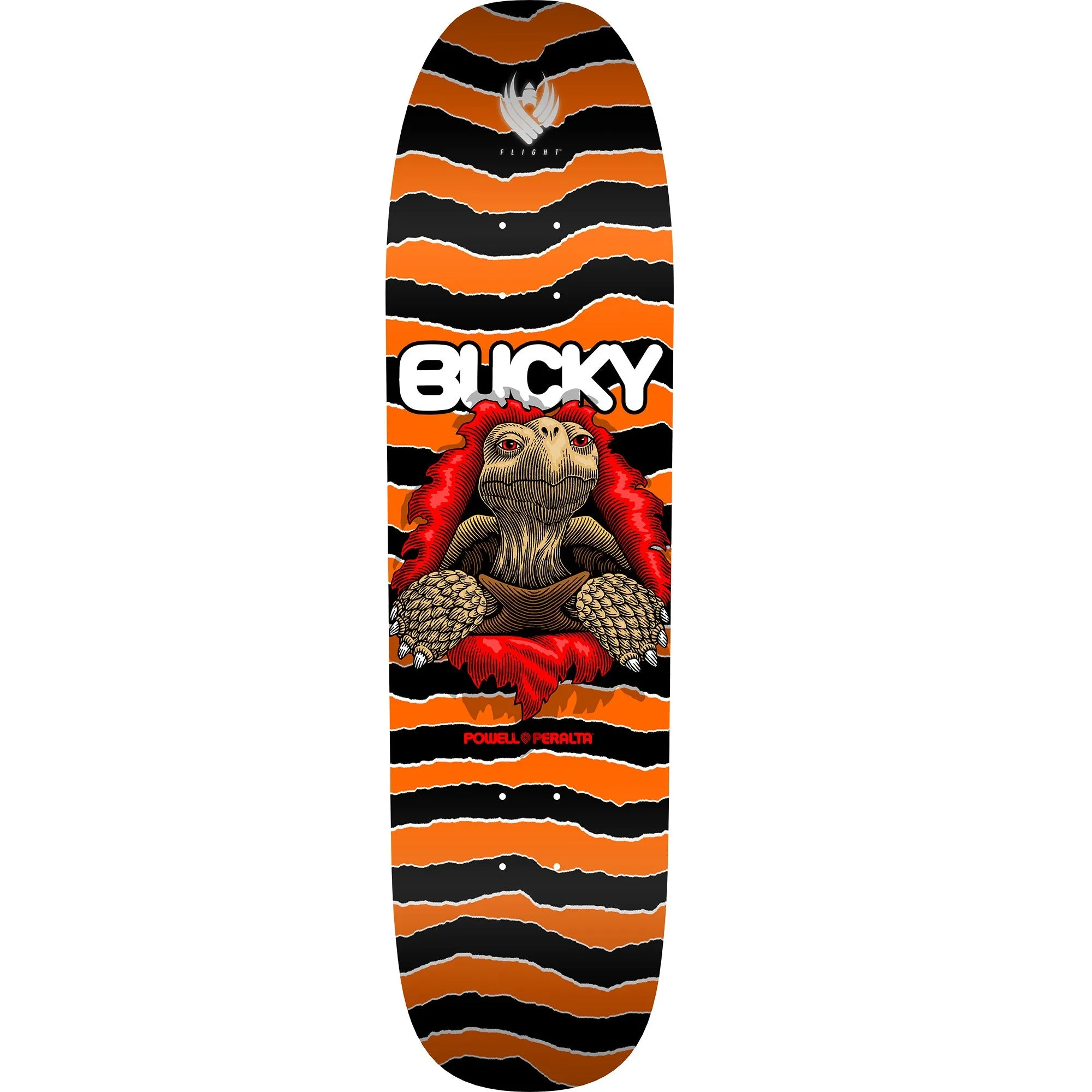 Powell Peralta Pro Bucky Lasek Tortoise Flight Skateboard Deck - 8.62" Orange/Black